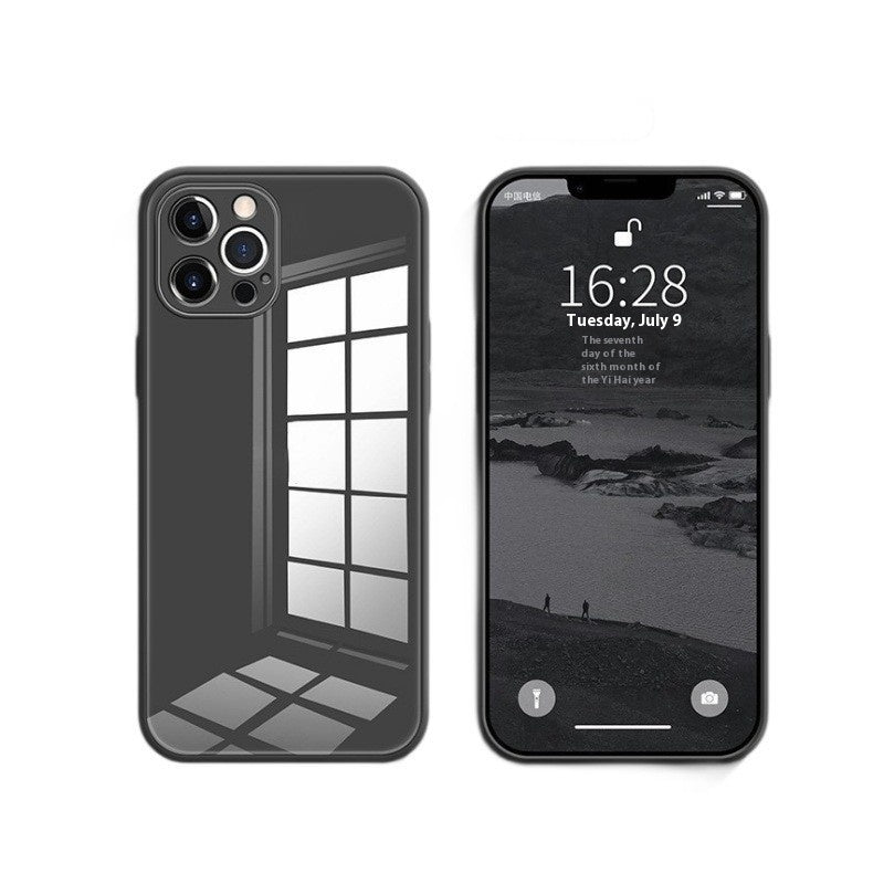 White Tempered Glass All-Inclusive Drop-Resistant Phone Case