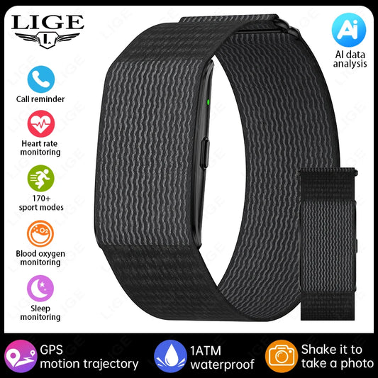 Smart Health Monitoring Wristband with Heart Rate and Sleep Tracking, Call Notification and AI Report Features