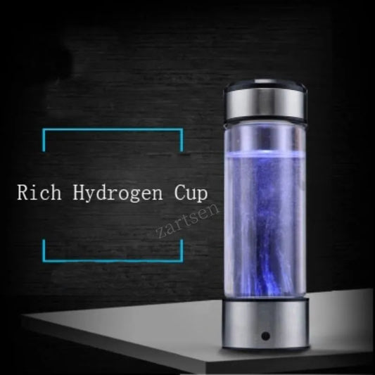 Rechargeable Hydrogen Rich Water Generator Electrolysis Energy Antioxidant ORP H2 Water Ionizer anti Aging Healthy Bottle
