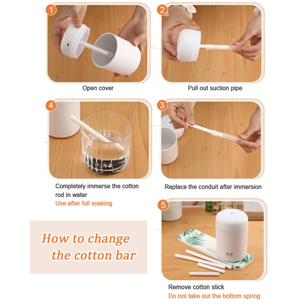 10Pcs/Pack Humidifier Filter Replacement Cotton Sponge Stick for Home Mini Humidifier Aroma Diffuser Mist Maker Air Humidifier