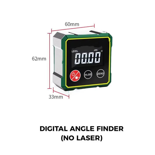 360° LCD Digital Protractor and Inclinometer with Magnetic Base and Electronic Laser Measurement Ruler